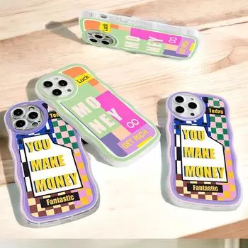 Модный мягкий волнистый чехол для телефона с мультяшным узором, защита камеры, противоударный чехол для мобильного телефона OPPO Realme OnePlus OPPO A36