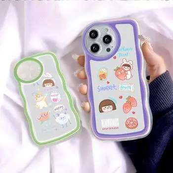 Модный мягкий волнистый чехол для телефона с рисунком из мультфильма, защита камеры, противоударный чехол для мобильного телефона Vivo Vivo V20 2021