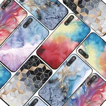 Модный Мраморный Глянцевый ТПУ Мягкий Резиновый Силиконовый Чехол Для Телефона Для IPhone Samsung Huawei Xiaomi