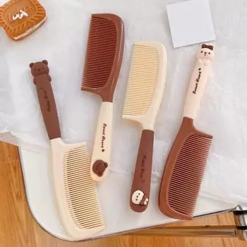 Модный мультфильм удобный парикмахерский гребень медведь внешний вид укладка для школьницы Bear бежевый