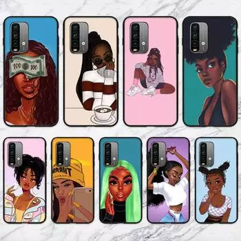 Модный мультяшный черный чехол для телефона для девочек Xiaomi9 10 11PRO LITE Redmi NOTE7 8 9 10A PRO K40 Poco3 Shell XiaomiMi11