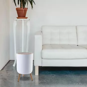 Модный мусорный бак, настольная пресс-крышка, корзина для мусора с высокой ногой