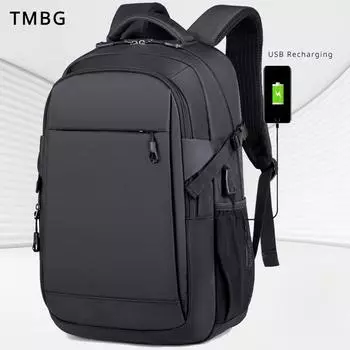 Модный мужской эпителий черный рюкзак с USB-зарядкой для наушников хорошего качества водонепроницаемый нейлоновый рюкзак уличная дорожная сумка сумка для ноутбука чёрный