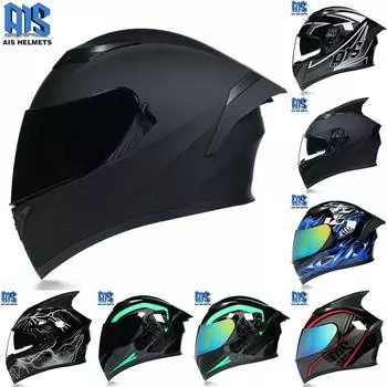 Модный мужской и женский мотоциклетный шлем, полный шлем, индивидуальный крутой четырехсезонный летний мотоциклетный орнамент, рог, грязные косы XXL