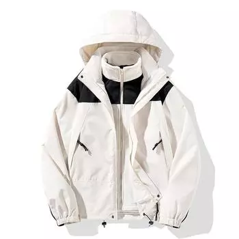 Модный мужской комплект из двух предметов 3 в 1 для походов на открытом воздухе для пар, съемный, водонепроницаемый, ветрозащитный, дышащий, женский походный костюм XS зелёный