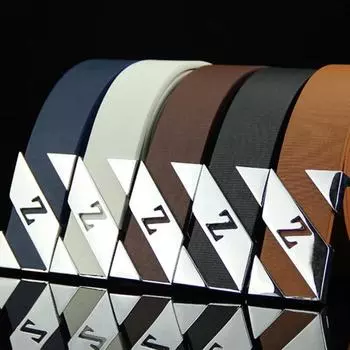 Модный мужской кожаный гладкий ремень с пряжкой пояс пояс для отдыха ремень чёрный