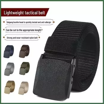 Модный мужской ремень из парусины с пряжкой из гипоаллергенного нейлона 120