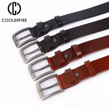Модный мужской ремень высокого качества, деловой для джинсов, повседневный ковбойский дизайнерский ремень из натуральной кожи, мужской ремень с пряжкой из сплаваTM079 China&95CM чёрный