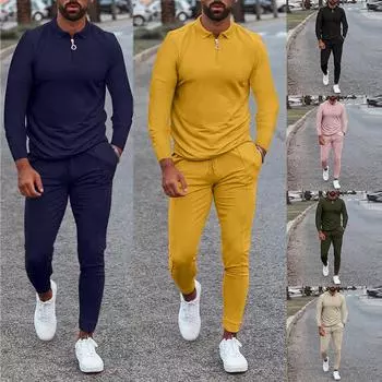 Модный мужской тонкий повседневный комплект из двух предметов (пальто + брюки) Мужская одежда Классический костюм