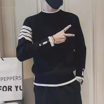 «Модный мужской зимний свитер облегающего кроя: «Универсальный, крутой и стильный для подростков» 2XL