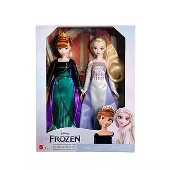 Модный набор Disney Mattel Эльза и королева Анна , смешанные цвета, Популярные игрушки для корейских детей