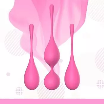 Модный набор - вагинальные упражнения с гантелями, укрепление и восстановление интимных частей тела, набор для усадки и послеродового ремонта женских сексуальных товаров Crimson+rose red