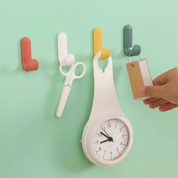 Модный настенный не оставляющий следов крючок в скандинавском стиле J-образной формы, крючок без проколов, многофункциональный простой вешалка для ванной комнаты, для дома, изящные ювелирные изделия Yellow