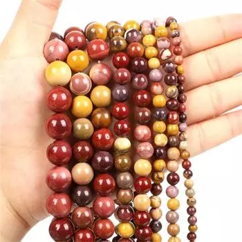 Модный натуральный камень Мукаит Яшма Шарм свободные бусины DIY круглые бусины ювелирные аксессуары 4mm-40pcs