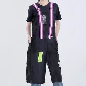 Модный нейлоновый фартук без рукавов с разрезом, новый интернет-знаменитый бренд, кофейня, парикмахерский рабочий фартук Length 93cm чёрный