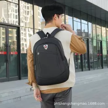 Модный нейлоновый металлический треугольный стандартный рюкзак черного цвета для поездок на работу, большая вместительная сумка для компьютера, рюкзак для деловых поездок