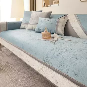 Модный нескользящий чехол для дивана из синели, универсальная подушка, диван-полотенце, L-образные защитные чехлы для сидений, диванов, 3-местный коврик для стула 70x70