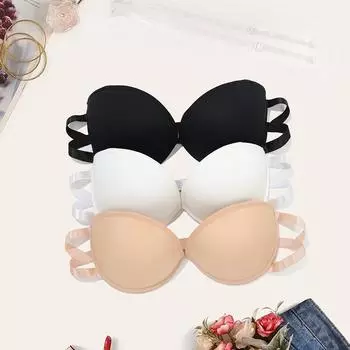 Модный невидимый бюстгальтер без бретелек, сексуальное бесшовное нижнее белье, женское свадебное платье, нескользящий красивый топ без рукавов со сборкой сзади XS белый