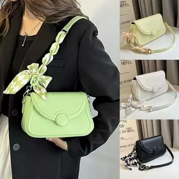 Модный нишевый шелковый шарф, небольшая сумка, сумка для подмышек, простая сумка-мессенджер на одно плечо