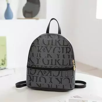 Модный низкий повседневный рюкзак с карманом на молнии, трансформируемая сумка One Size чёрный