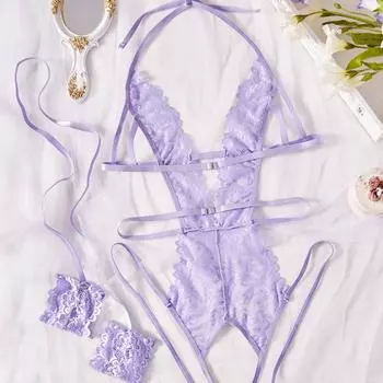 Модный новый глубокий V тонкий секс комбинезон женский сексуальный прозрачный одежда прямые продажи S