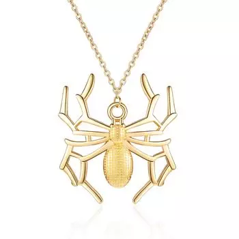 Модный новый персонализированный кулон в виде паука на Хэллоуин в стиле панк, персонализированное ретро-ожерелье в виде насекомых