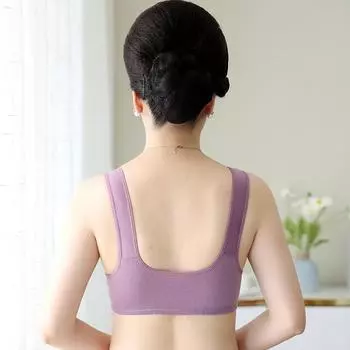 Модный новый продукт, нижнее белье с пряжкой спереди для матери, мягкий хлопковый жилет, бюстгальтер большого размера, стальное нижнее белье без оправы 85B красный