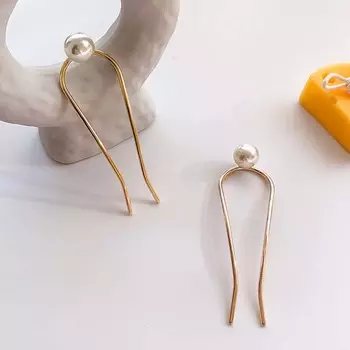 Модный новый стиль цинковый сплав для девочек для женщин жемчужная шпилька для волос аксессуары для волос U-образная палочка для волос A