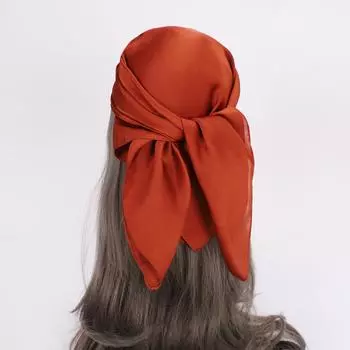 Модный новый универсальный платок большой квадратный шарф однотонный шарф женский искусственный шелковый атласный шарф 70*70cm