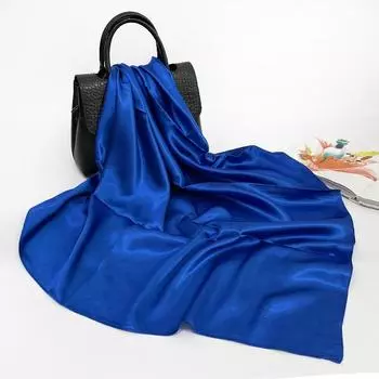 Модный новый универсальный платок большой квадратный шарф однотонный шарф женский искусственный шелковый атласный шарф 90*90cm