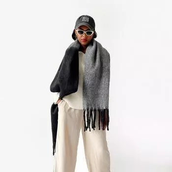 Модный однотонный шарф женский зимний новый стиль имитация кашемира шарф многоцветный теплый шарф длинная шаль 40*210cm