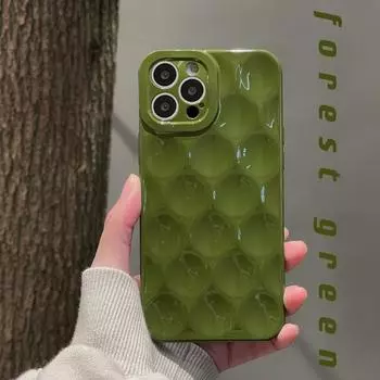 Модный оливково-зеленый круглый полый чехол для Iphone 14 13 12 11 Pro Max Mini Xr X Xs 14 Plus мягкий противоударный чехол For iPhone XR оливковое зеленый