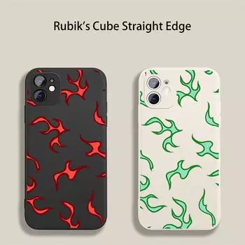 Модный оригинальный квадратный чехол из жидкого силикона для iPhone 14 11 12 13 Pro Max Mini X XS XR 7 8 Plus SE2 DIY мягкий чехол iPhone 12