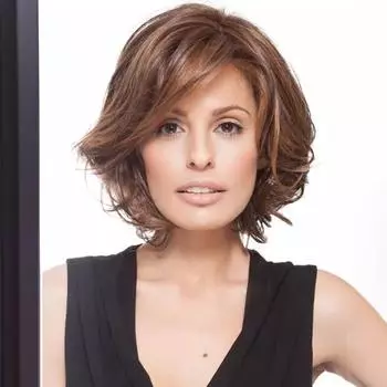 Модный парик Ombre для женщин среднего и пожилого возраста, с фронтальным кружевом, термостойкий, для ежедневного использования, естественный вид, пушистый, короткий, вьющийся