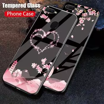 Модный печатный узор 9H Закаленное стекло Телефон Задняя крышка для iPhone Samsung Huawei Xiaomi