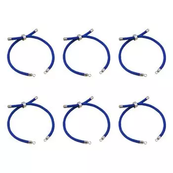 Модный плетеный браслет своими руками Элегантные украшения для браслета из шнура Идеально подходит для изготовления украшений ручной работы и поделок из бисера темно-синий