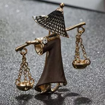 Модный подарок для мужчин и женщин Dosa Old man Enamel Metal Burden Brooch Pins Corsage Jewelry Accessories коричневый