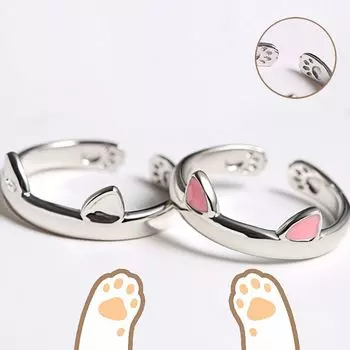 Модный подарок на День святого Валентина, женские ювелирные аксессуары, корейский стиль, серьги-кольца в виде кошки, цинковый сплав чёрный