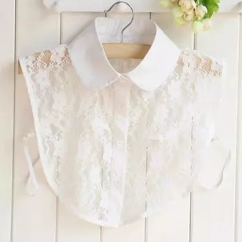 Модный поддельный воротник-галстук для женщин, сплошной лацкан, ожерелье, украшение, вязаный крючком, съемный воротник, женский воротник рубашки