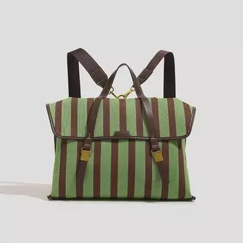 Модный полосатый рюкзак класса люкс 2024 года: Вместительная сумка-мессенджер на одно плечо