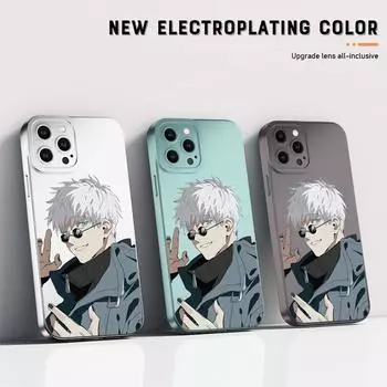 Модный популярный чехол для телефона с аниме для iPhone Samsung Galaxy Xiaomi Redmi с полной камерой, мягкий защитный противоударный чехол из ТПУ для смартфона iPhone 12 Mini серебряный