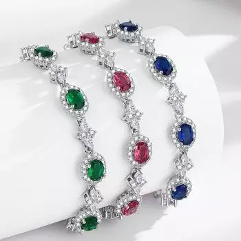 Модный популярный цветной браслет из циркония, простой и универсальный полный бриллиантовый браслет, свадебные украшения