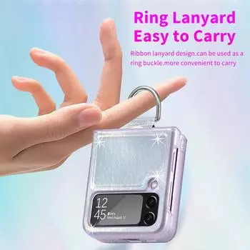 Модный портативный чехол-держатель с кольцом для телефона Samsung Galaxy Z Flip 4 5g Flip4 Flip3 Flip 3 складной чехол для Samsung Flip4 for Samsung Z Flip 4 жёлтый