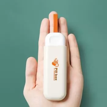 Модный портативный дозатор для таблеток в скандинавском стиле, диспенсер для таблеток, аптечки, 3 сетки, комплект для хранения, органайзер белый