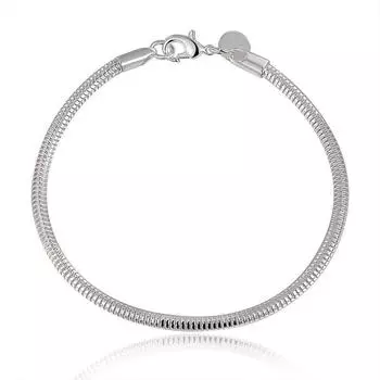 Модный посеребренный медный браслет из змеиной кости серебряный