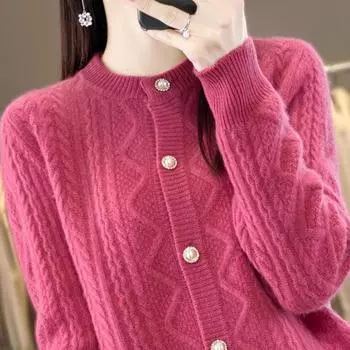 Модный повседневный вязаный кардиган для женщин ранней весны, ленивый стиль, свободный крой, большой размер, короткий, уменьшающий возраст, универсальный свитер, куртка one size абрикосовый