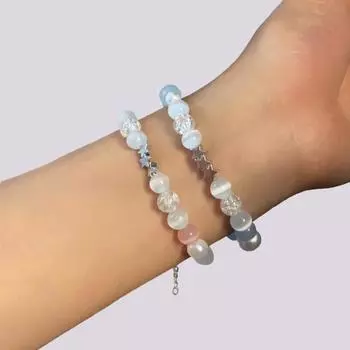 Модный пятиконечный браслет из жемчуга и бисера, регулируемый браслет со стеклянным шаром в форме звезды, ювелирное изделие в подарок
