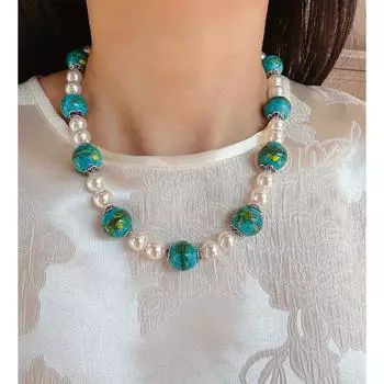 Модный преувеличенный микс и сочетание новый китайский розовый и зеленый лягушачья кожа старое глазурованное ожерелье серьги жемчуг шицзя средневековый комплект 321