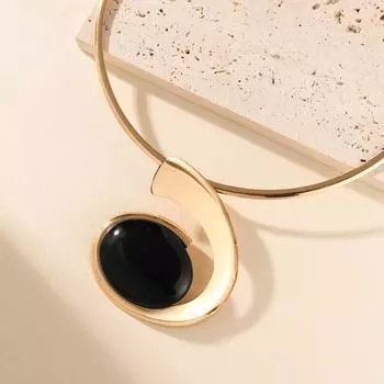 Модный преувеличенный многоцветный трендовый воротник из смолы в стиле панк-поп, уникальный индивидуальный темперамент, подвеска, ожерелье, аксессуары чёрный