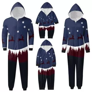 Модный принт, комплект одежды для родителей и детей, с капюшоном, на молнии, модный домашний костюм 12 Months